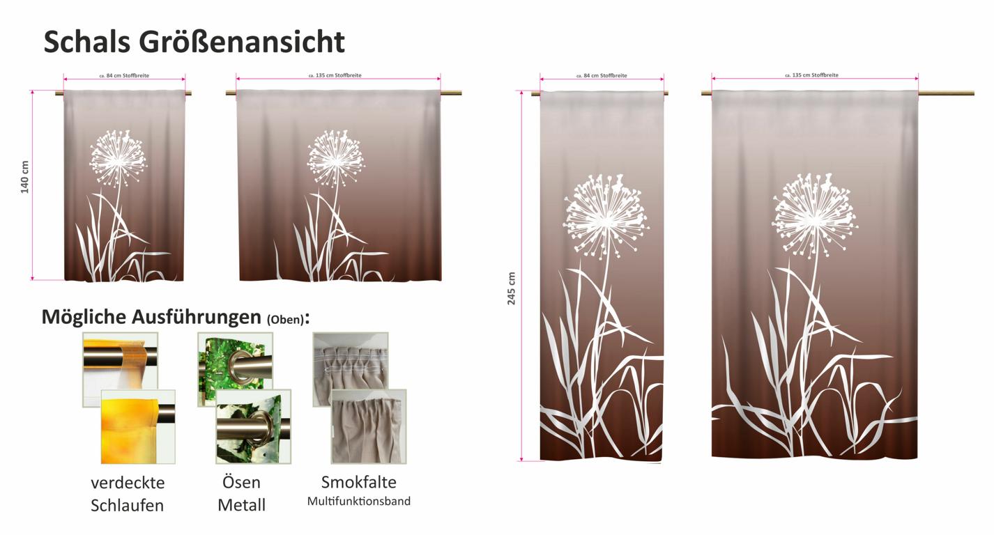 Ösenschal, Vorhang, Schlaufenschal, Gardin